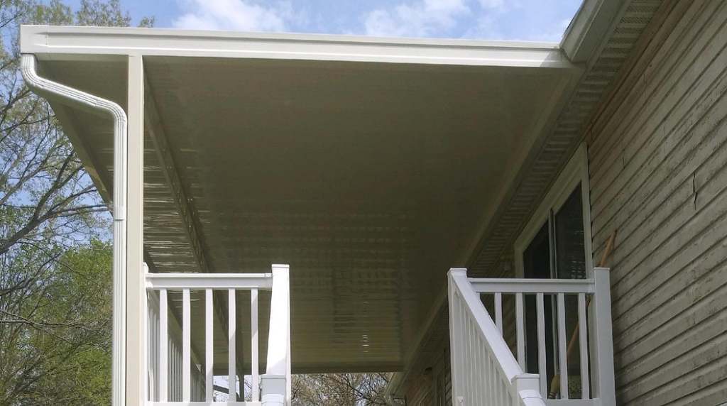 Seamless gutters installed on a residential home in Columbia, TN